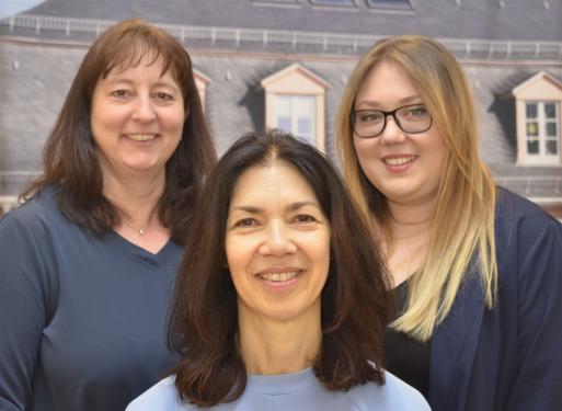 Team des Beitragswesens, Fr. Gerstner, Fr. Kary, Fr. Blees-Wallich